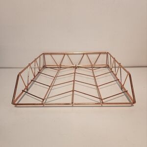 Unbranded Rose Gold Wire File Tray Organizer